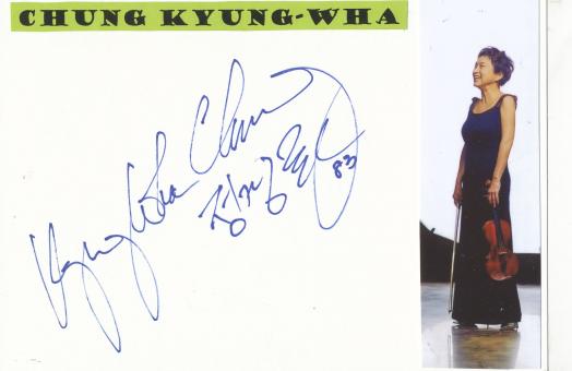 Chung Kyung Wha  Südkorea  Geigerin  Klassik  Musik Autogramm Karte  original signiert 