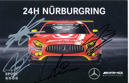 Van der Zande & Heyer & Seyfarth & Vaultier   Mercedes  Auto Motorsport  Autogrammkarte  original signiert 