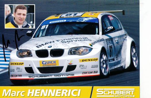 Marc Hennerici  BMW  Auto Motorsport  Autogrammkarte  original signiert 