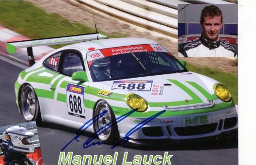 Manuel Lauck  Porsche  Auto Motorsport  Autogrammkarte  original signiert 