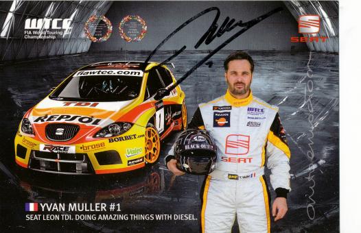 Yvan Muller  Seat  Auto Motorsport  Autogrammkarte  original signiert 