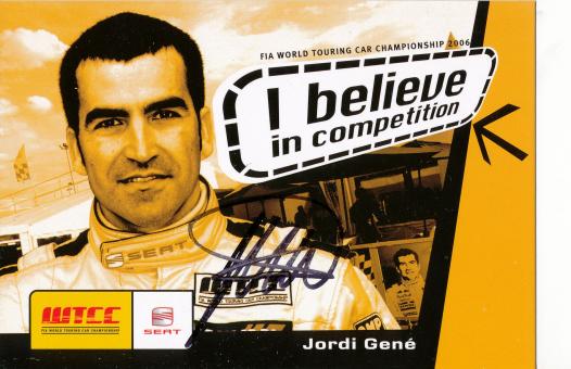 Jordi Gene  Seat  Auto Motorsport  Autogrammkarte  original signiert 