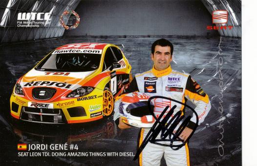 Jordi Gene  Seat  Auto Motorsport  Autogrammkarte  original signiert 