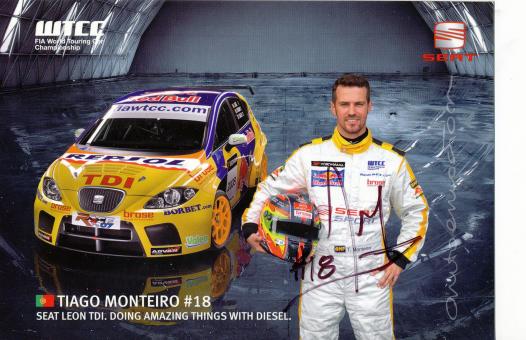 Tiago Monteiro  Seat  Auto Motorsport  Autogrammkarte  original signiert 