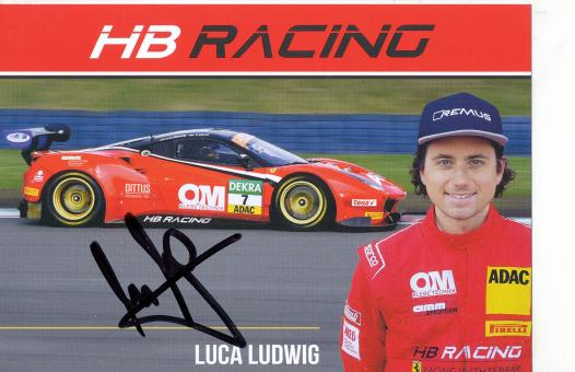 Luca Ludwig  Ferrari   Auto Motorsport  Autogrammkarte  original signiert 
