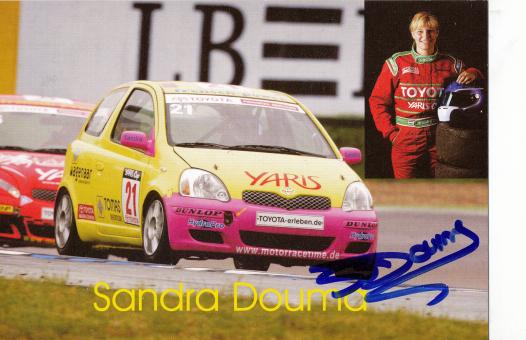 Sandra Douma   Auto Motorsport  Autogrammkarte  original signiert 