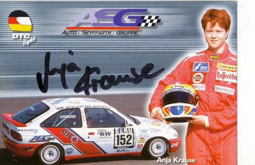 Anja Krause   Auto Motorsport  Autogrammkarte  original signiert 