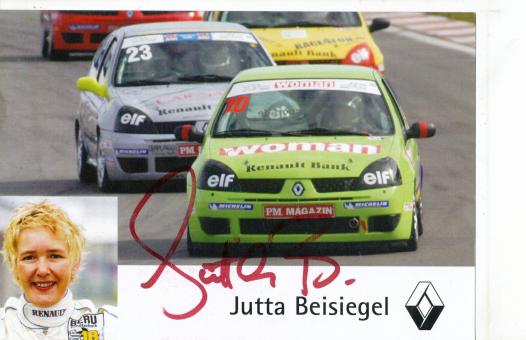 Jutta Beisiegel   Auto Motorsport  Autogrammkarte  original signiert 