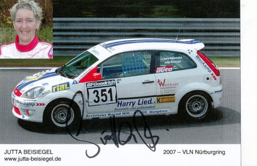 Jutta Beisiegel  Ford  Auto Motorsport  Autogrammkarte  original signiert 