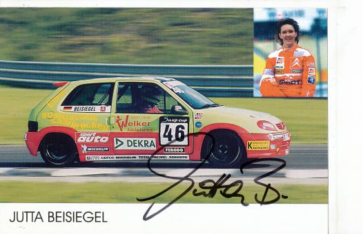 Jutta Beisiegel  Auto Motorsport  Autogrammkarte  original signiert 