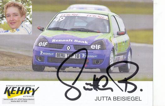 Jutta Beisiegel  Auto Motorsport  Autogrammkarte  original signiert 