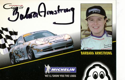 Barbara Armstrong  Auto Motorsport  Autogrammkarte  original signiert 