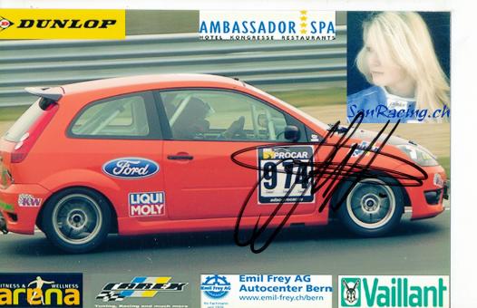 Sandra Sutter  Auto Motorsport  Autogrammkarte  original signiert 