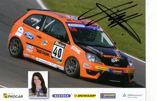 Sandra Sutter  Ford  Auto Motorsport  Autogrammkarte  original signiert 