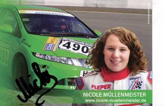 Nicole Müllenmeister  Auto Motorsport  Autogrammkarte  original signiert 