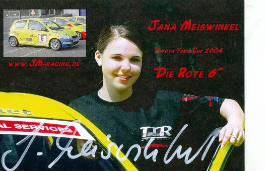 Jana Meiswinkel  Auto Motorsport  Autogrammkarte  original signiert 