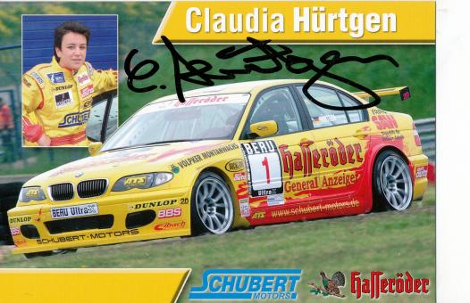 Claudia Hürtgen  BMW  Auto Motorsport  Autogrammkarte  original signiert 