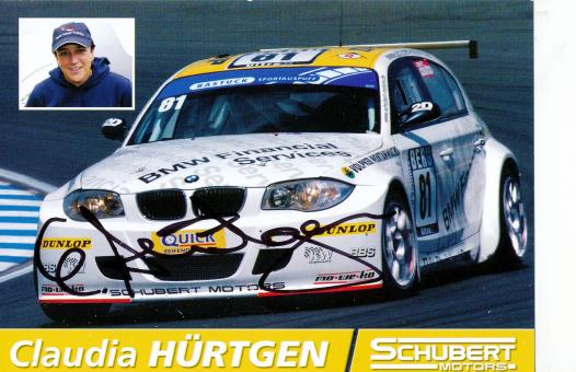 Claudia Hürtgen  BMW  Auto Motorsport  Autogrammkarte  original signiert 