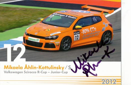 Mikaela Ahlin Kottulinsky   Auto Motorsport  Autogrammkarte  original signiert 