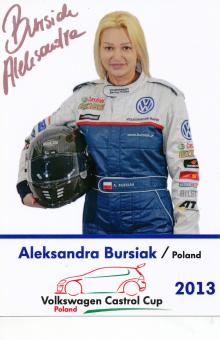 Aleksandra Bursiak  VW  Auto Motorsport  Autogrammkarte  original signiert 