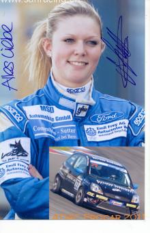 Sandra Sutter  Auto Motorsport  Autogrammkarte  original signiert 