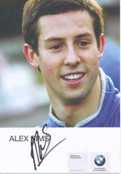 Alex Sims  BMW  Auto Motorsport  Autogrammkarte  original signiert 