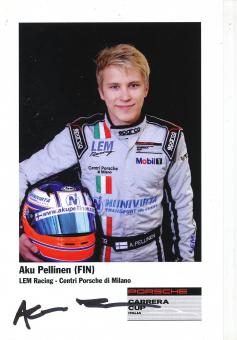 Aku Pellinen  Porsche  Auto Motorsport  Autogrammkarte  original signiert 