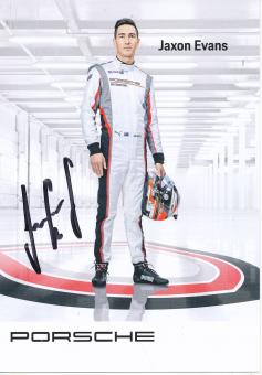 Jaxon Evans  Porsche  Auto Motorsport  Autogrammkarte  original signiert 
