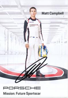 Matt Campbell  Porsche  Auto Motorsport  Autogrammkarte  original signiert 