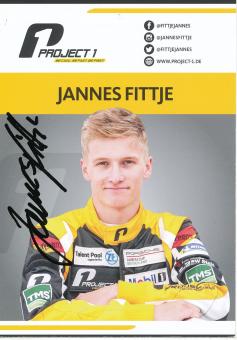 Jannes Fittje  Auto Motorsport  Autogrammkarte  original signiert 