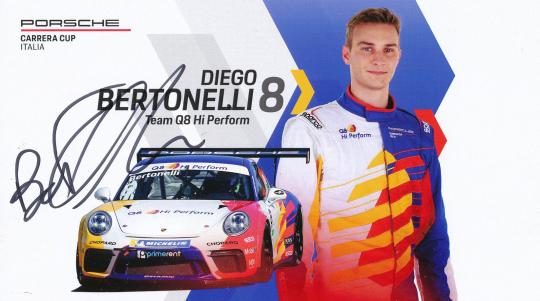 Diego Bertonelli  Porsche  Auto Motorsport  Autogrammkarte  original signiert 