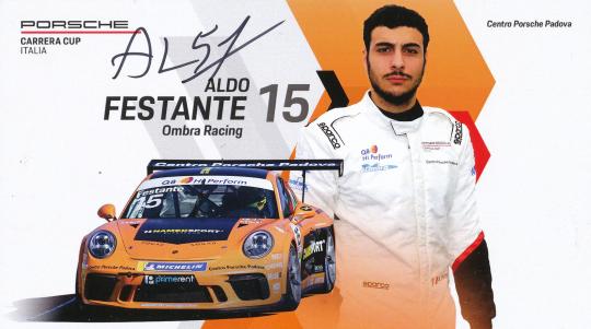 Aldo Festante  Porsche  Auto Motorsport  Autogrammkarte  original signiert 