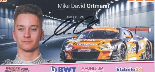 Mike Ortmann  Audi  Auto Motorsport  Autogrammkarte  original signiert 