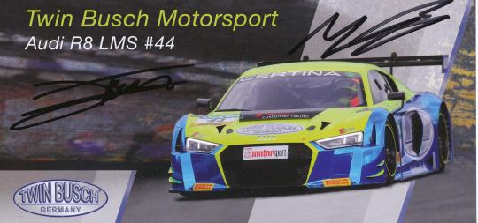 Marc & Dennis Busch  Audi  Auto Motorsport  Autogrammkarte  original signiert 