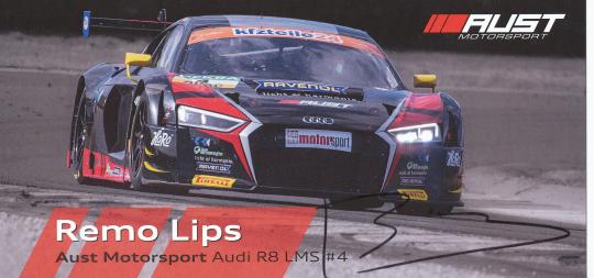Remo Lips  Audi  Auto Motorsport  Autogrammkarte  original signiert 