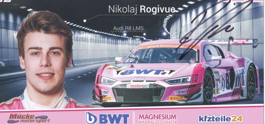 Nikolaj Rogivue  Audi  Auto Motorsport  Autogrammkarte  original signiert 