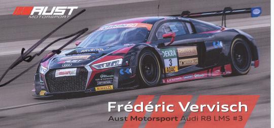 Frederic Vervisch  Audi  Auto Motorsport  Autogrammkarte  original signiert 
