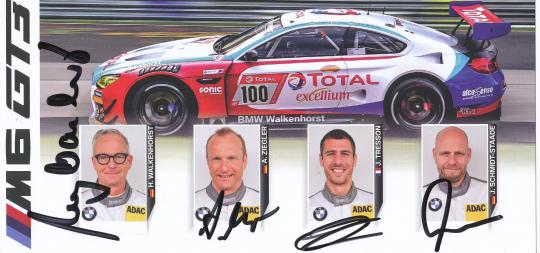 Walkenhorst & Ziegler & Tresson & Schmidt Staade   BMW  Auto Motorsport  Autogrammkarte  original signiert 