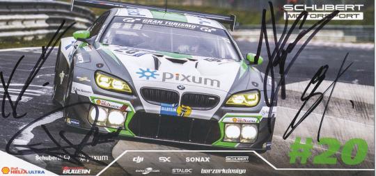 Wittmer & Krohn & Spengler & Jörg Müller  BMW  Auto Motorsport  Autogrammkarte  original signiert 
