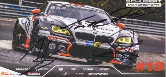 Onslow Cole & Klingmann & John Edwards & Jörg Müller   BMW  Auto Motorsport  Autogrammkarte  original signiert 