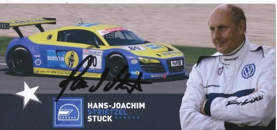 Hans Joachim Stuck   VW  Auto Motorsport  Autogrammkarte  original signiert 