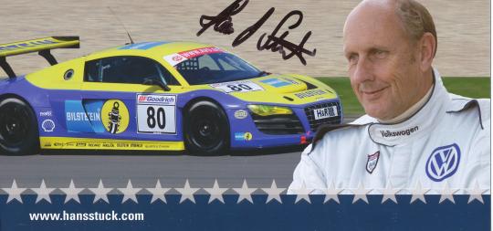 Hans Joachim Stuck   VW  Auto Motorsport  Autogrammkarte  original signiert 