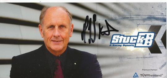 Hans Joachim Stuck    Auto Motorsport  Autogrammkarte  original signiert 