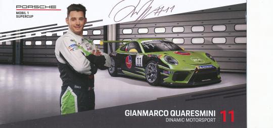 Gianmarco Quaresmini  Porsche   Auto Motorsport  Autogrammkarte  original signiert 