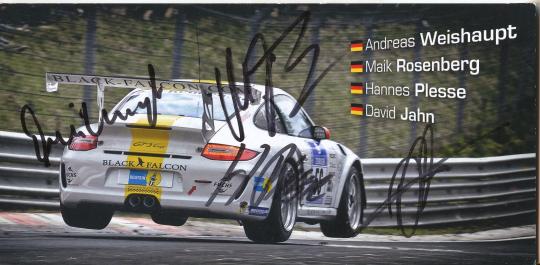 Weishaupt & Rosenberg & Plesse & Jahn   Auto Motorsport  Autogrammkarte  original signiert 