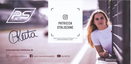 Patricija Stalidzane  Auto Motorsport  Autogrammkarte  original signiert 
