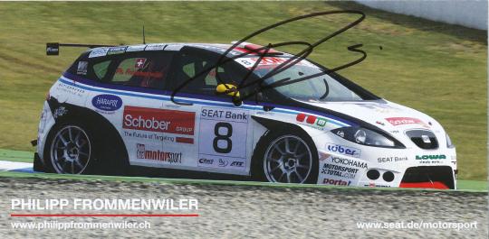 Philipp Frommenwiler  Seat  Auto Motorsport  Autogrammkarte  original signiert 
