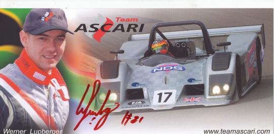 Werner Lupberger  Auto Motorsport  Autogrammkarte  original signiert 