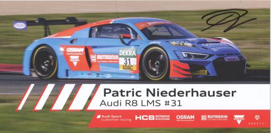 Patric Niederhauser  Audi  Auto Motorsport  Autogrammkarte  original signiert 