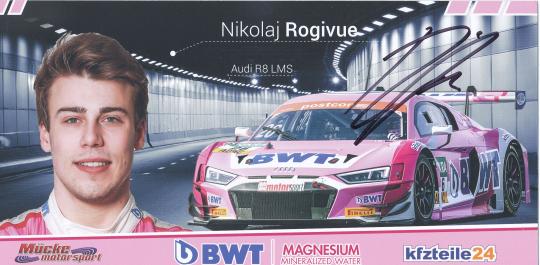 Nikolaj Rogivue  Audi  Auto Motorsport  Autogrammkarte  original signiert 
